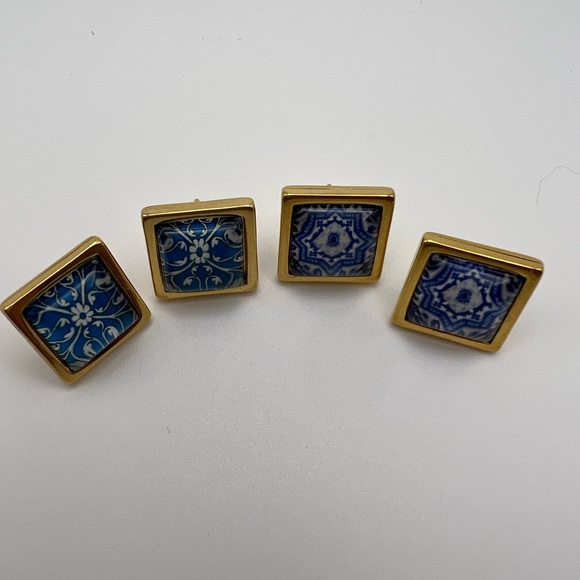 Elegant Boho Stud Earrings -Gold Trendy Stud Earrings- Stylish Stud Earring Set - Picture 3 of 15